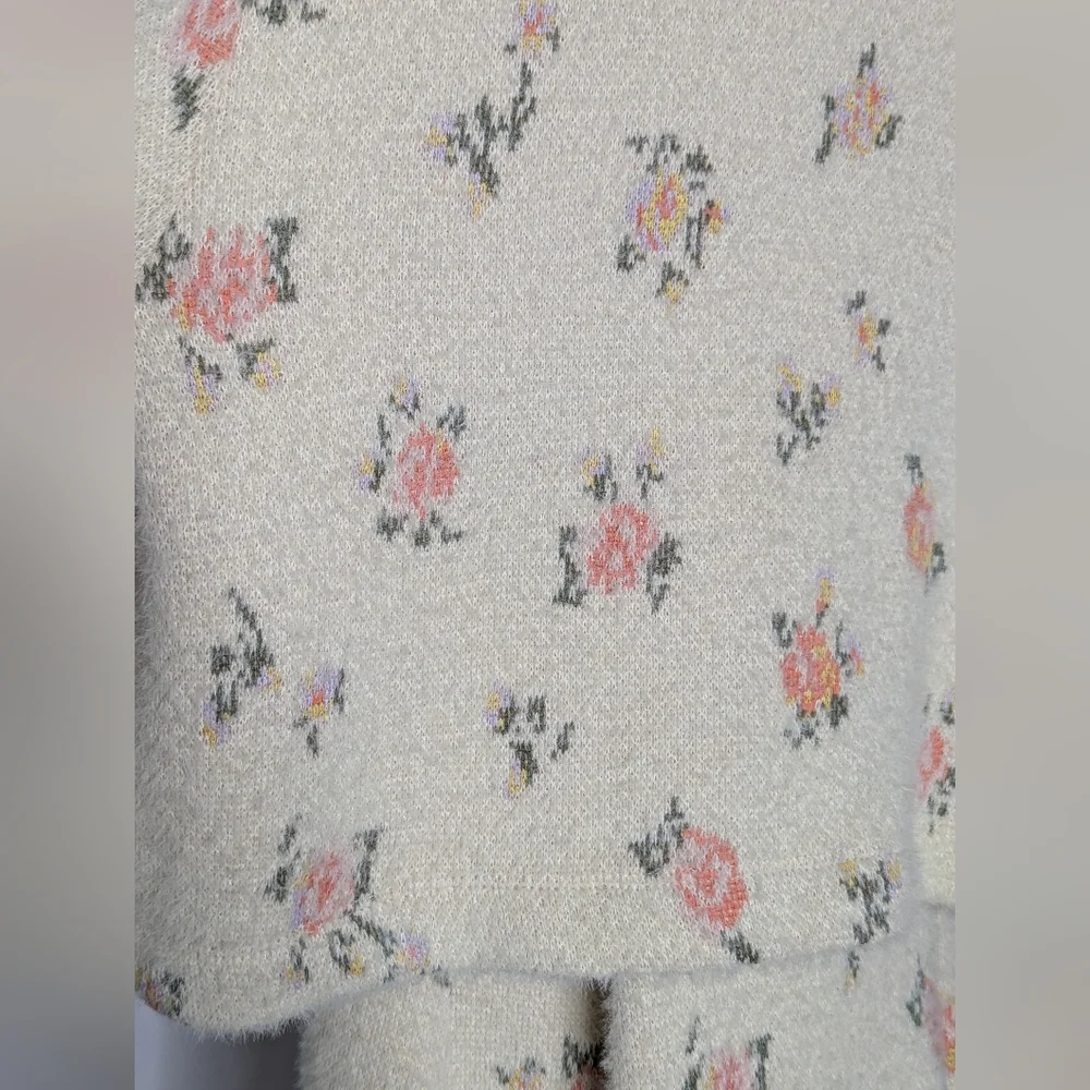Daily Practice by Anthropologie Floral Printed Sweater Dress Set Size Large - Picture 6 of 10